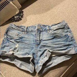 Refugee by Charlotte Russe Distressed denim shorts
